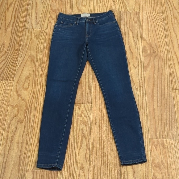 Everlane Denim - Dark wash skinny ankle jeans size 27 Tall mid-rise with stretch Everlane